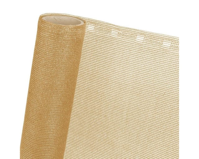 Zaunblende 85 % in 0,9m Breite (Meterware) Sichtblende Windschutz beige