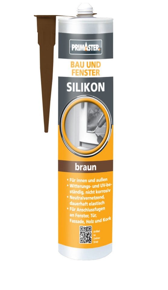 Primaster - Bau und Fenster Silikon braun 310 ml Dichtmaterialien