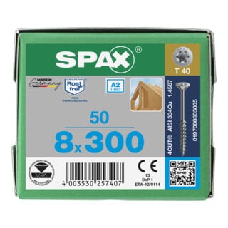 Spax A2 SEKO T-STAR+ T40 TG 4CUT 8 x 300