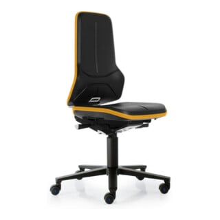 bimos Arbeitsstuhl ESD Neon 2, orange Sitzhöhe 450-620 mm mit Rollen, ohne Polster
