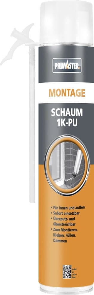 Primaster - Montageschaum 1K Beige 750ml Pistolenschaum Bauschaum Pistole