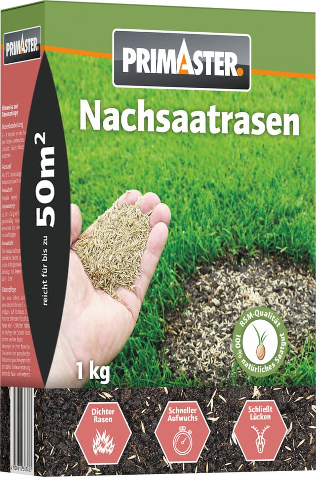 Nachsaatrasen 1 kg für ca. 50 m² Nachsaatrasen - Primaster