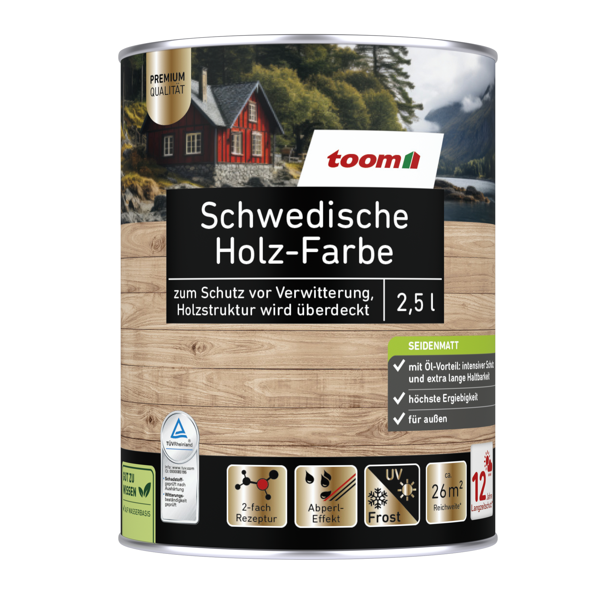 toom Schwedenhausfarbe reinweiß 2,5 l