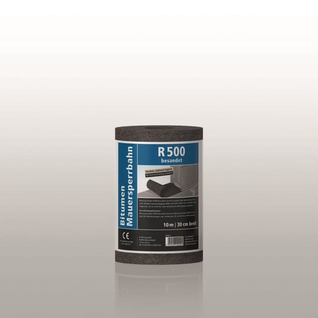 Bitumen-Mauersperrbahn r 500 besandet 10 x 0,3 m = 3 m² schwarz Dachpappe & Bitumen