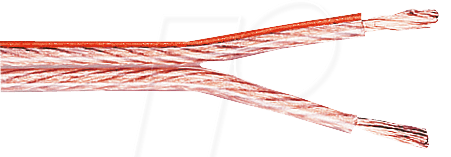 LAT 225-100 - Lautsprecherlitze, 2x2,5mm², transp., 100m-Ring