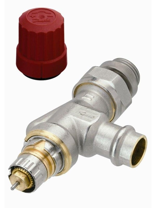 Ventilgehäuse ra-n 15 Pressfit r 1/2', uk, matt vernickelt - Danfoss