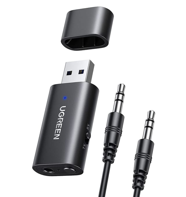 Audioadapter UGREEN CM523 USBA auf Klinke 35mm Bluetooth 51 schwarz