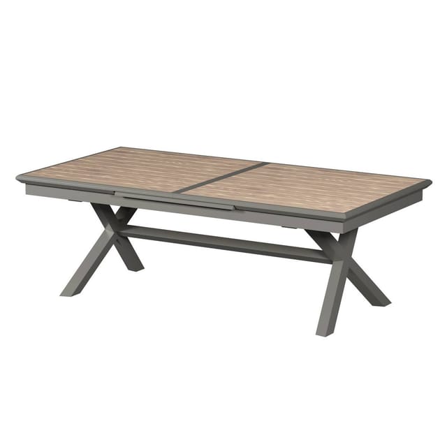 Hesperide - Ausziehbarer Gartentisch Axiome Honey und Pralinenbraun - 12 Plätze - Hespéride