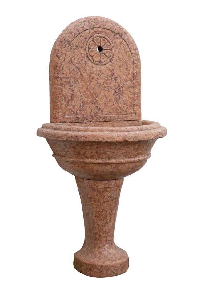 Biscottini - Bodenbrunnen aus rotem Verona-Marmor Made in Italy