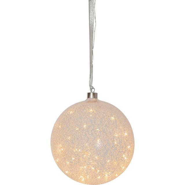Eglo LED-Weihnachtskugel für Innen, beleuchtete Glaskugel zum Aufhängen ø 20 cm, Leuchtkugel zum Hängen, warmweiß, Strom-Betrieb