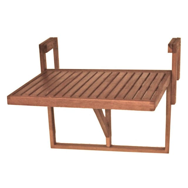 Lomadox - Balkon-Hängetisch GARDA-120 aus Eukalyptus, b/h/t: ca. 64/44-52/65 cm