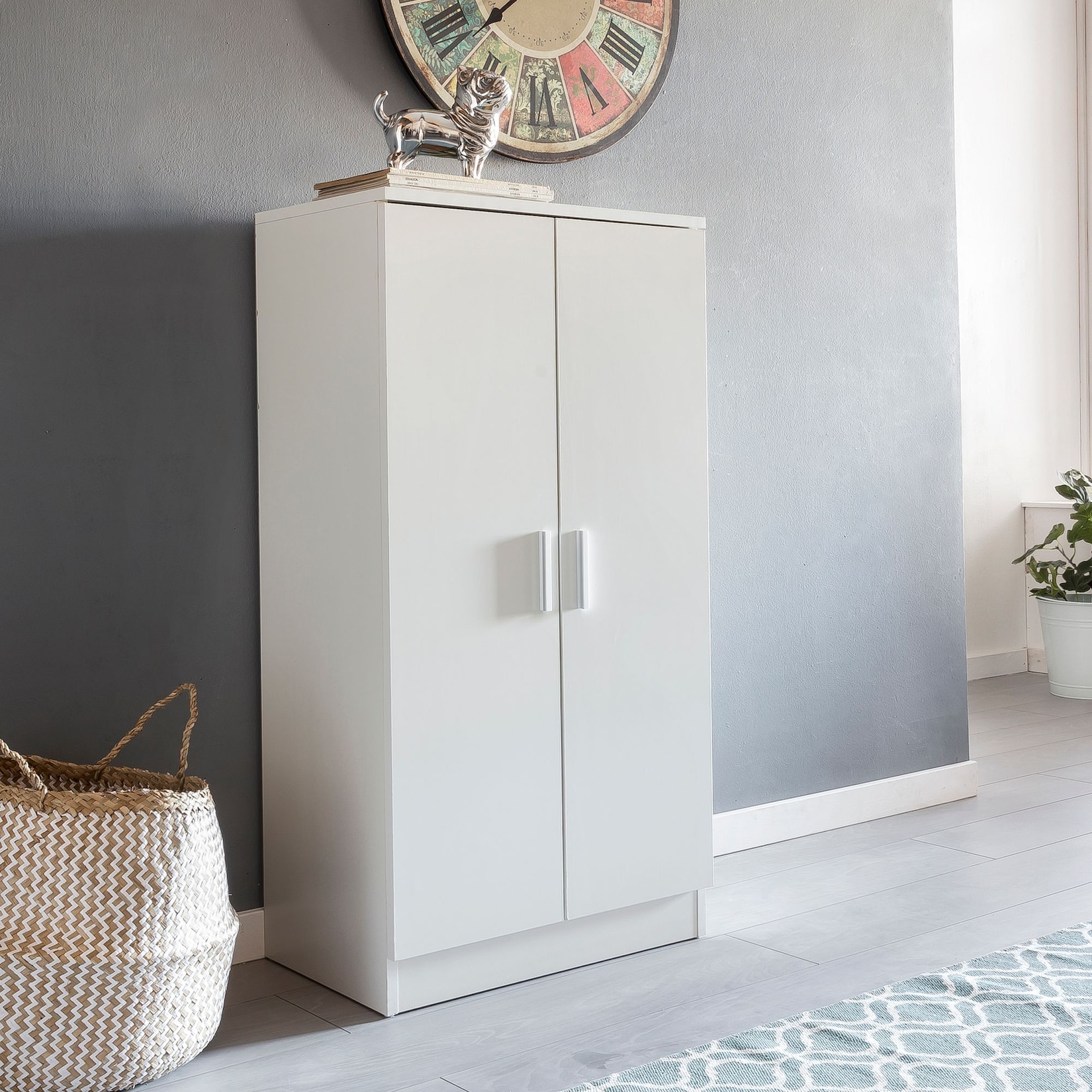 FineBuy Schuhschrank 7 Fächer Schuhkommode Flurmöbel Flurschrank Kommode Flur