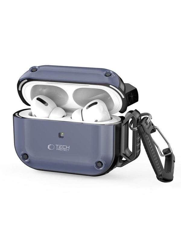 Tech-Protect Rough Hook Case with Carabiner for Apple AirPods Pro 1/2 - Blue