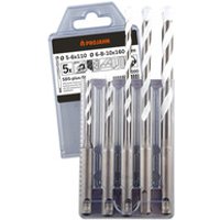 Mehrzweckbohrer-Set 5-tlg. SDS-plus mit Schlagstopp 5-6 x110mm und 6,8,10 x160mm Bild 2