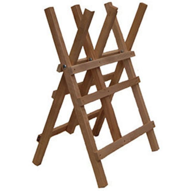 Holz-Sägebock (Buche und/oder Esche) 3 große, verstärkte Arbeitstische L: 94 cm - L: 63 cm - H: 81 cm