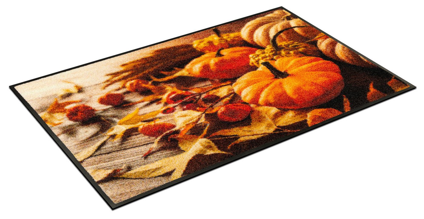 wash+dry by Kleen-Tex Fußmatte Pumpkin Glow, rechteckig, Höhe: 7 mm, waschbar und trocknergeeignet Bild 3
