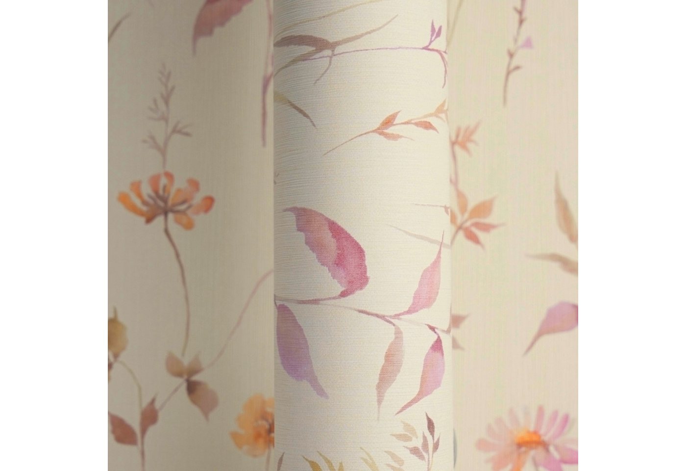 A.S. Création Vliestapete Trend Spectrum Floral – Romantische Blütenranken Vliestapete, leicht strukturiert, floral, matt, geblümt, (1 St), Romantische Blüten- und Blätterranken in harmonischer Farbwelt Bild 2