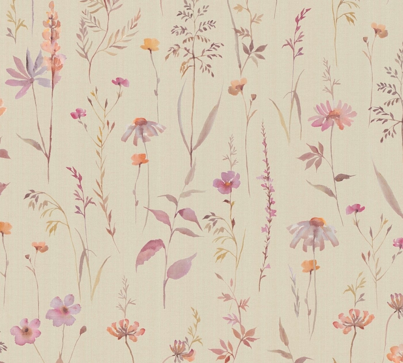 A.S. Création Vliestapete Trend Spectrum Floral – Romantische Blütenranken Vliestapete, leicht strukturiert, floral, matt, geblümt, (1 St), Romantische Blüten- und Blätterranken in harmonischer Farbwelt Bild 4