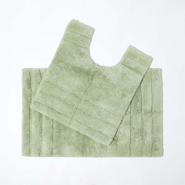 Badematten Set 2tlg Spa Surpreme Lindgrün - Homescapes