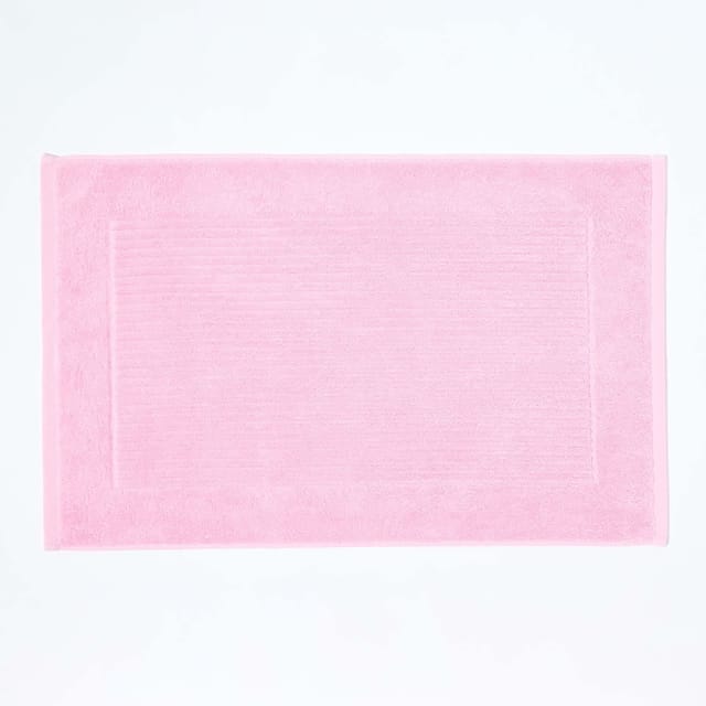 HOMESCAPES Imperial Badematte 100% Baumwolle, rosa
