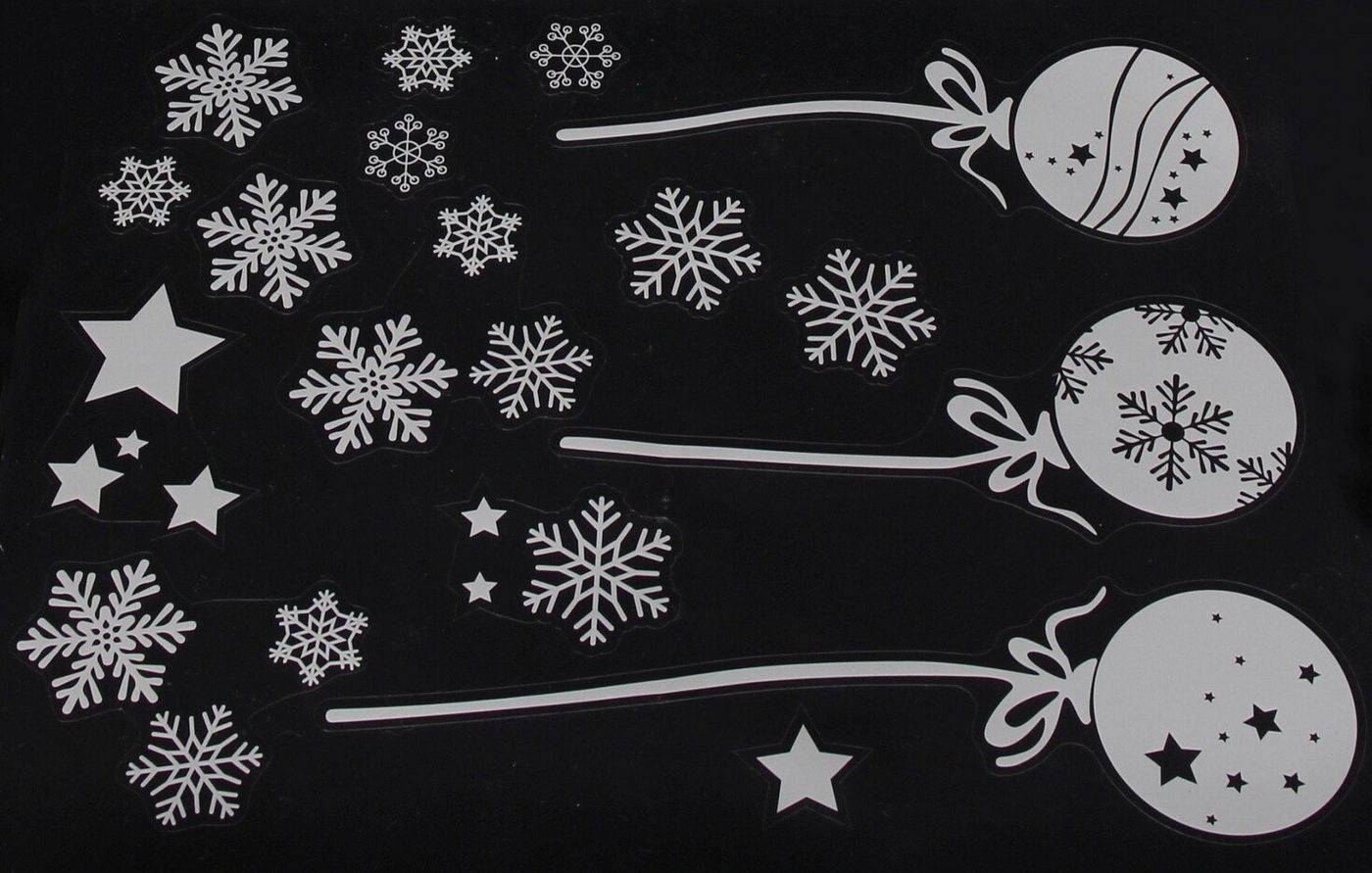 Home-trends24.de Fenstersticker Fenstersticker Weihnachten Winter Kinder Deko Fensterdeko Weiß, Wiederverwendbar Bild 2