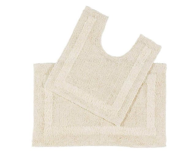 2-tlg. Badgarnitur creme aus 100% Baumwolle - Homescapes