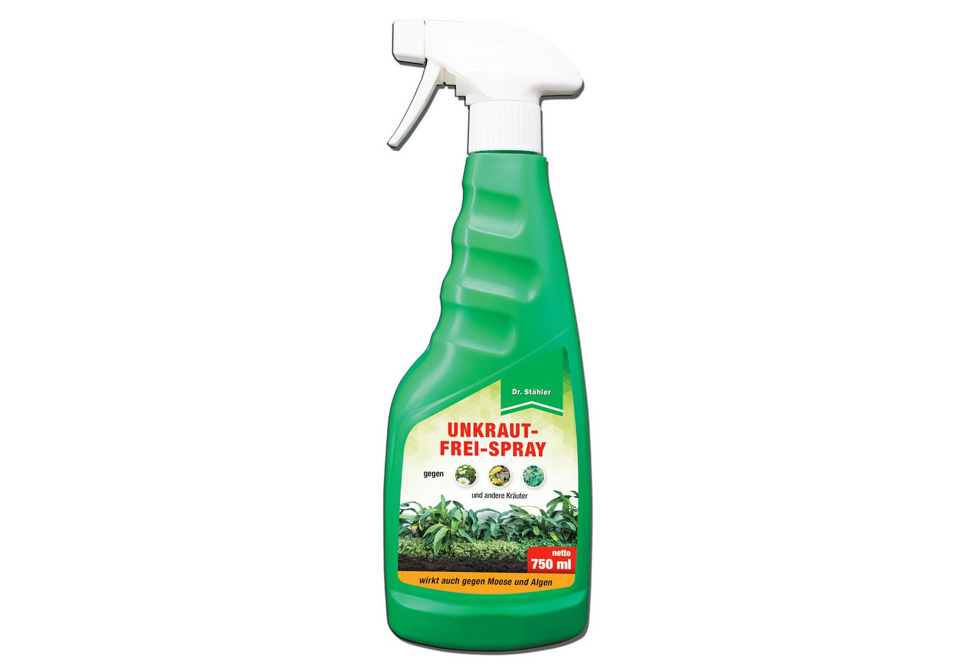 Dr. Stähler Unkrautbekämpfungsmittel Unkraut-Frei Spray - Effektives Totalherbizid für gepflegten Garten, 750 ml, 750 ml Unkrautvernichter Spray – Wirkt schnell & bienenfreundlich, Unkraut-Frei Spray – Punktgenau gegen Wildwuchs auf Wegen & Beeten