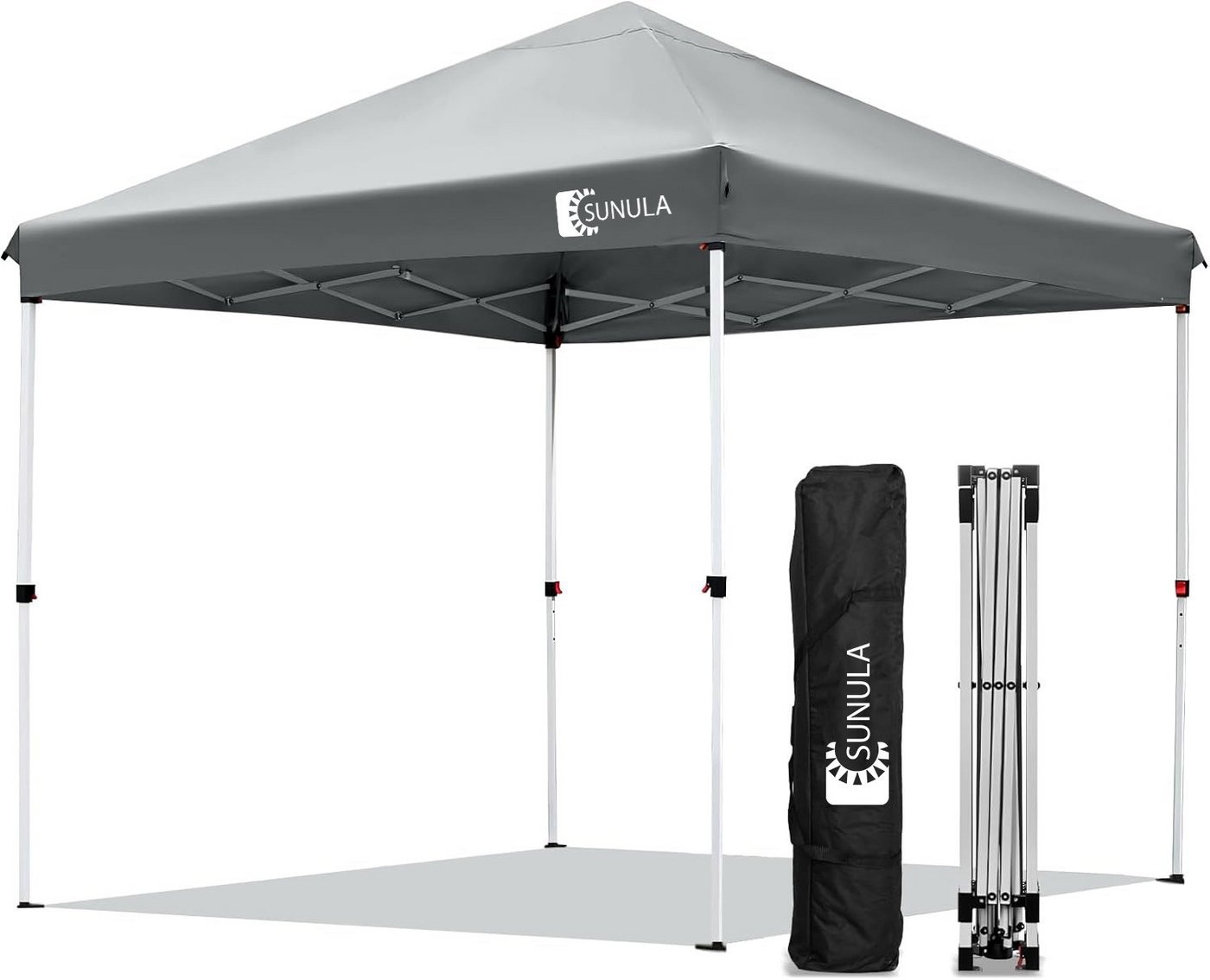 SUNULA Faltpavillon 3x3 m Pavillion Wasserdicht Pop Up Gartenpavillon Winterfest, mit 0 Seitenteilen, Wetterfester Schutz, Leichter Aufbau, Inklusive Tragetasche & Zubehör Bild 5