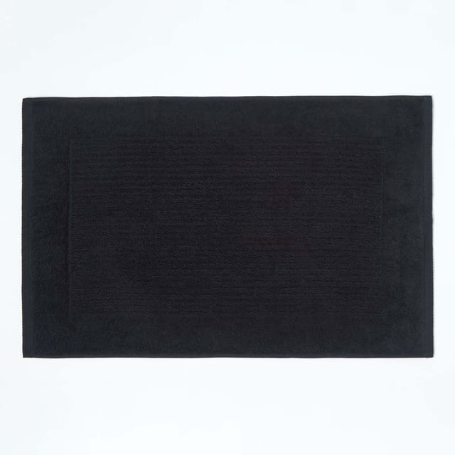 Imperial Badematte 100% Baumwolle, schwarz - Homescapes