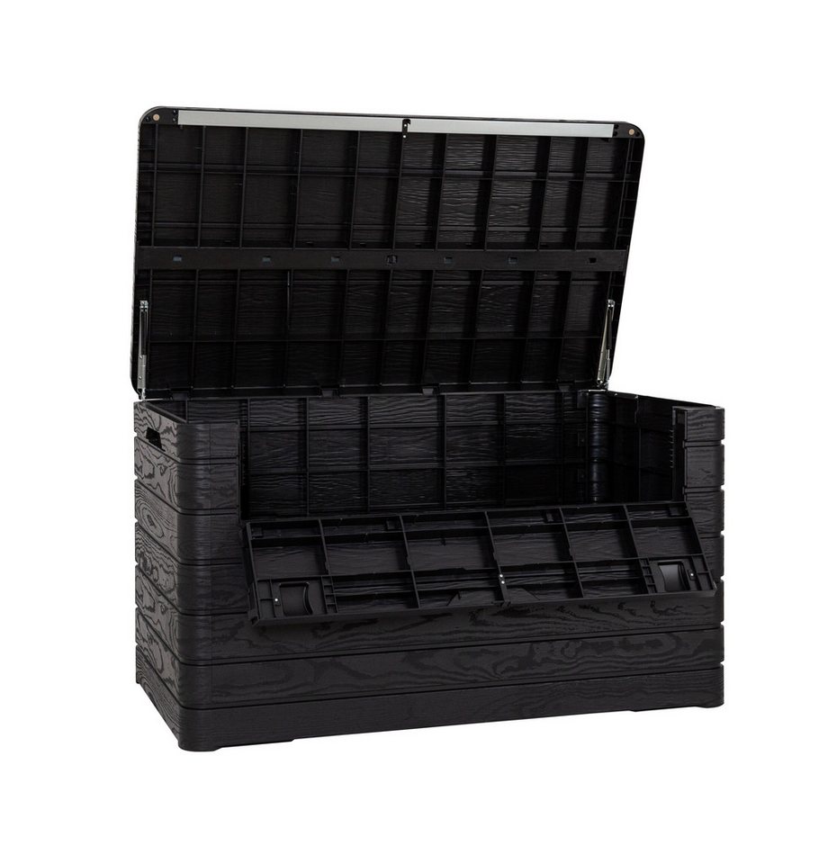 Koll Living Gartenbox Nora 970 Liter aus Kunststoff, 147 x 83 x 85 cm, mit Frontklappe, abschließbar, mit Gasdruckfedern Bild 4