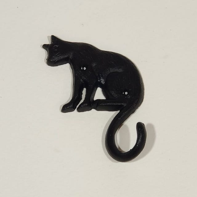 Wanddeko-Katze aus Gusseisen - Homescapes
