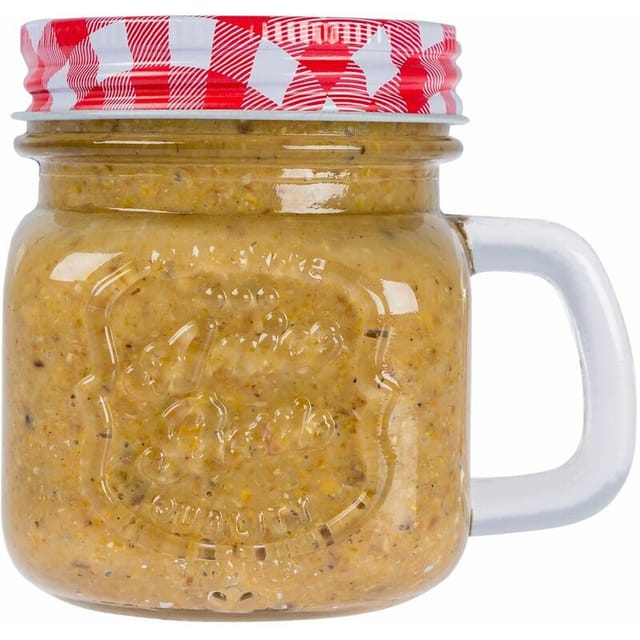 Erdnussbutter Vogelfutter in Glastiegel, rot - Homescapes