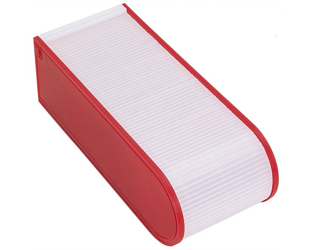 Werner Dorsch Karteikarten Lernkartei mit 100 linierten Karten A8 rot/weiß 21,7x9,2x7,3cm