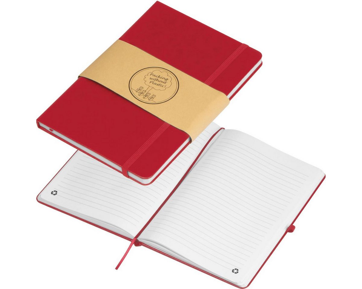 Macma Notizbuch Notizbuch / Cover aus recyceltem PU / DIN A5 / 192 Seiten / Farbe: rot Bild 4