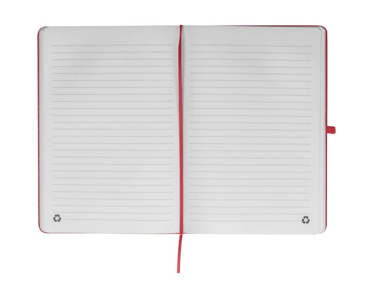 Macma Notizbuch Notizbuch / Cover aus recyceltem PU / DIN A5 / 192 Seiten / Farbe: rot Bild 5