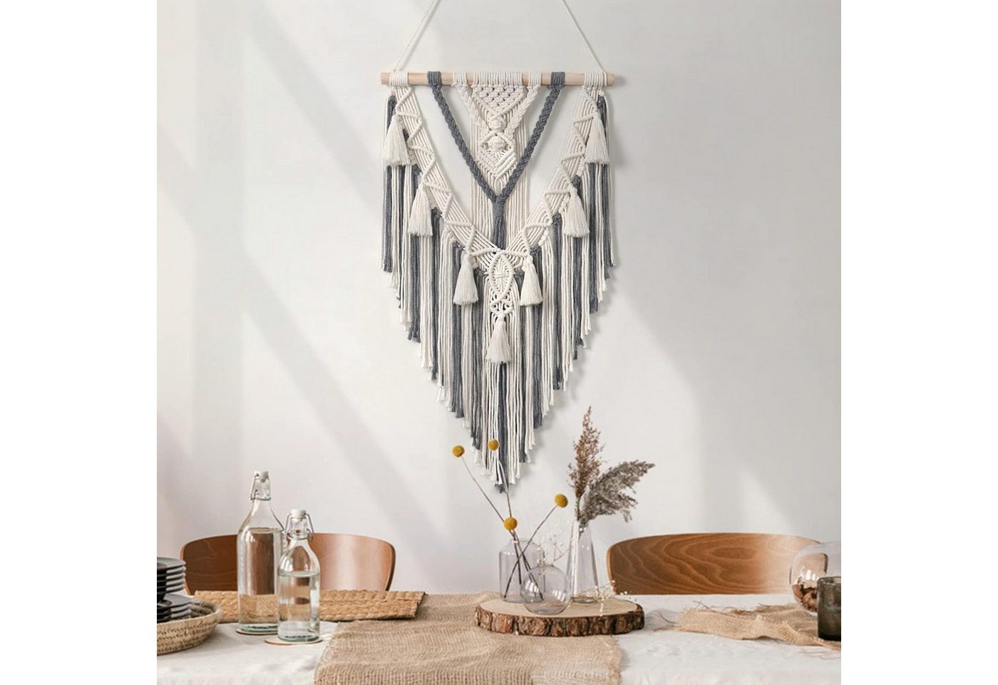 FELIXLEO Wandteppich Wandteppich Boho Makramee Wandbehang Geometrischer Gewebte 1 Stück Bild 2