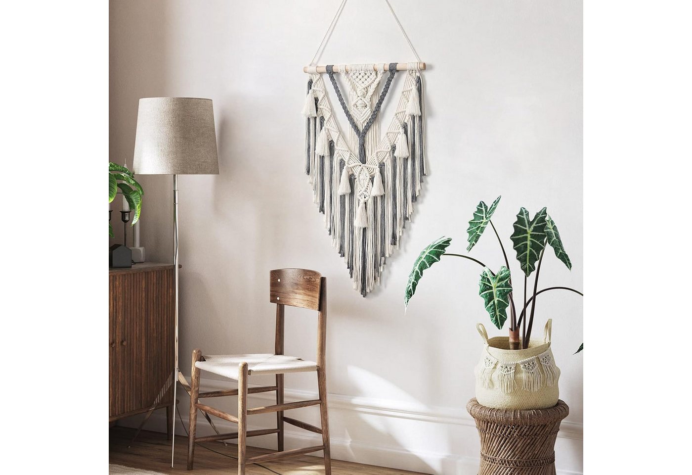 FELIXLEO Wandteppich Wandteppich Boho Makramee Wandbehang Geometrischer Gewebte 1 Stück Bild 3