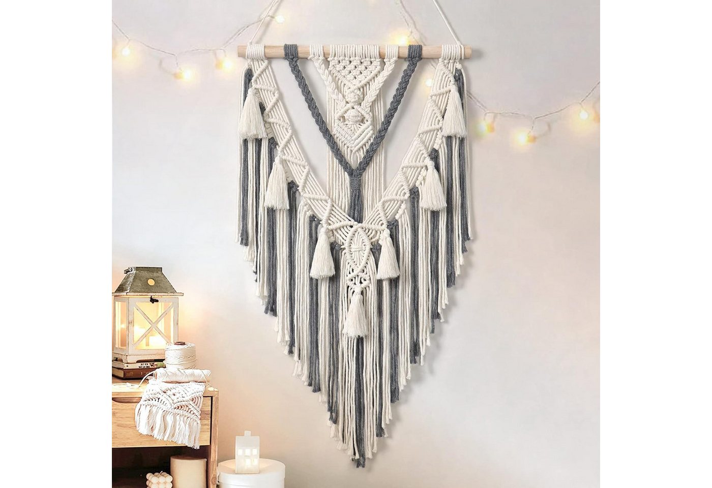 FELIXLEO Wandteppich Wandteppich Boho Makramee Wandbehang Geometrischer Gewebte 1 Stück Bild 5