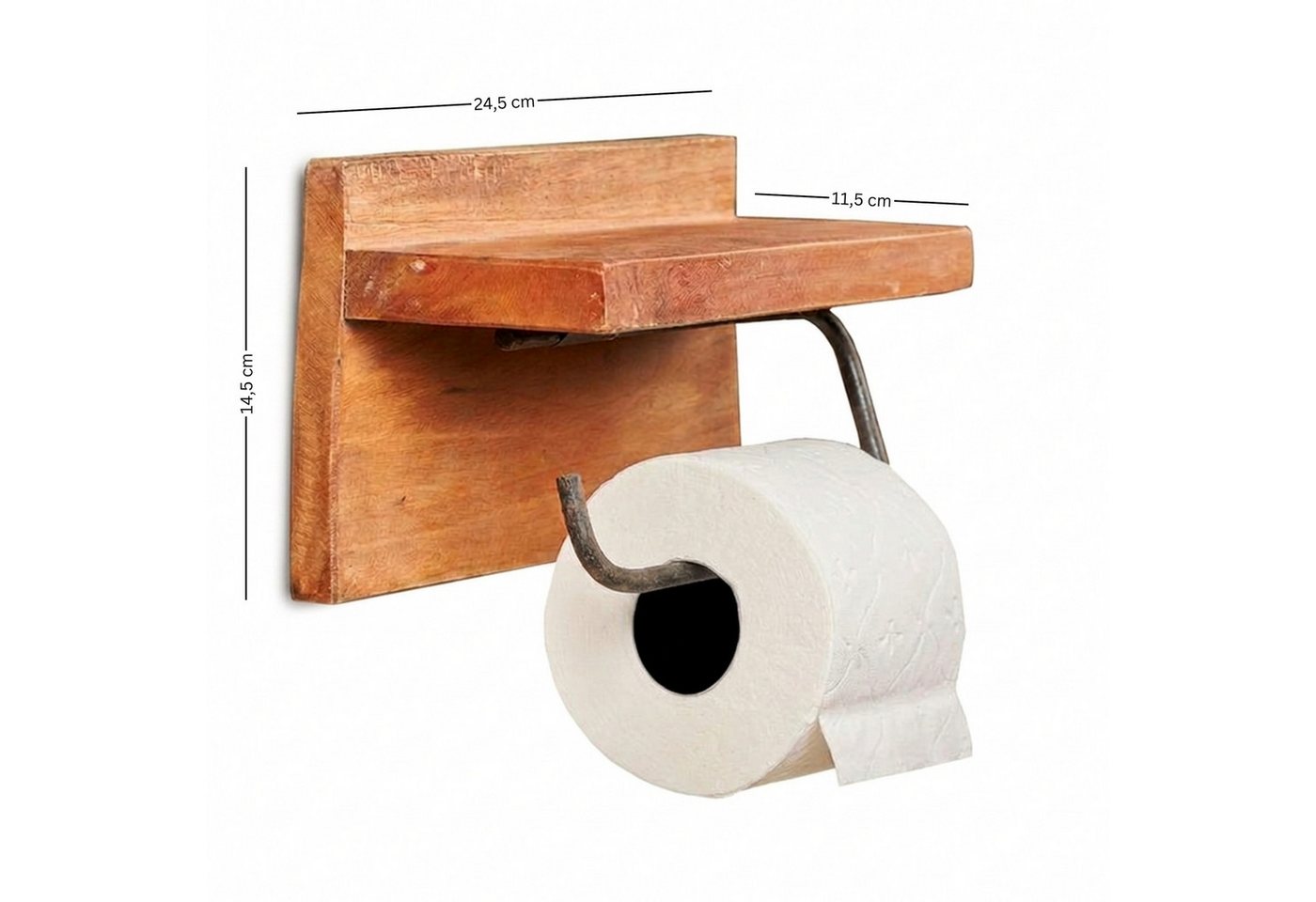 DESIGN DELIGHTS Toilettenpapierhalter TEAK TOILETTENROLLENHALTER "SLEEKI Bild 2