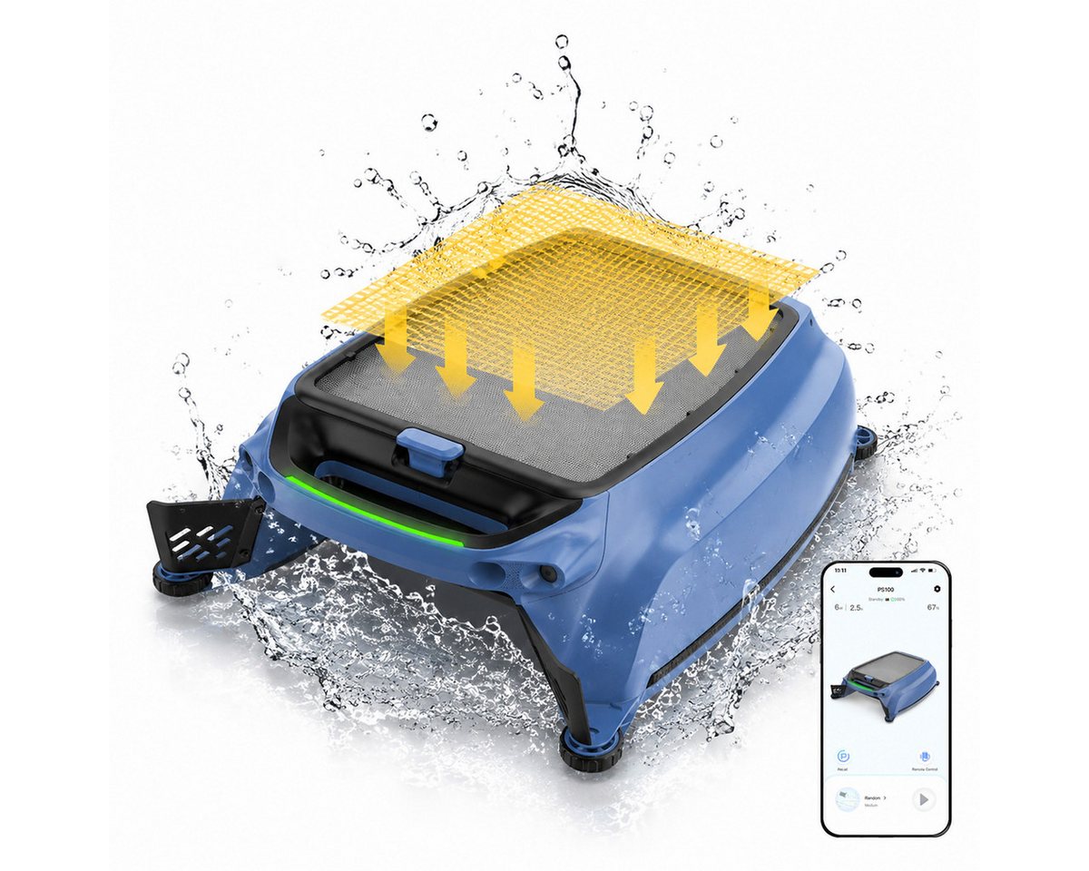 AIRROBO Poolroboter SP200 Solar Skimmer Roboter Poolreiniger, (Packung, 2-St., automatische Oberflächenreinigung, Hinderniserkennung), zwei Ladeoptionen, App-Steuerung rund um die Uhr Bild 4