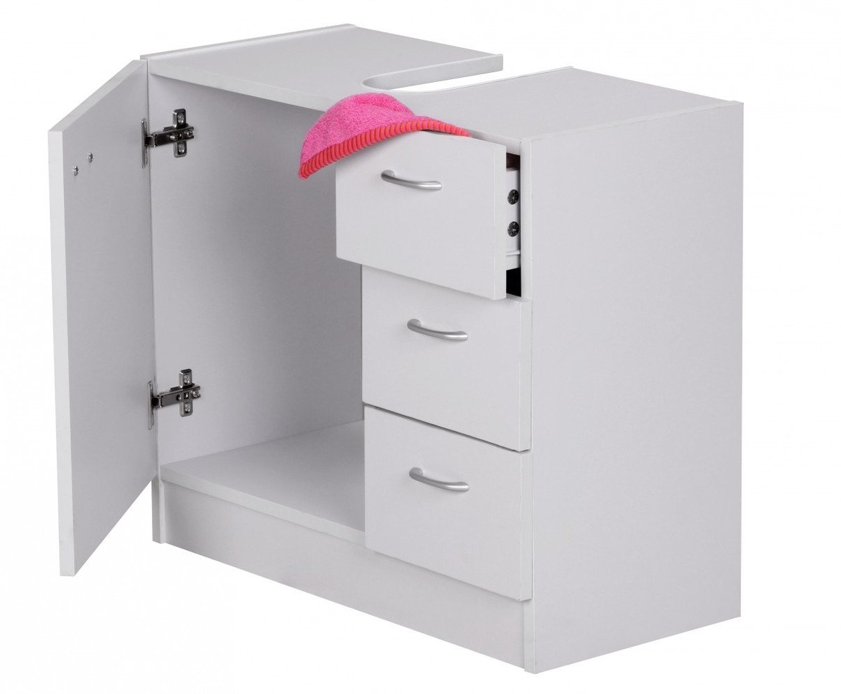 freiraum Waschbeckenunterschrank WL1.345 in Weiß, Holzwerkstoff - 63x54x30cm (BxHxT)