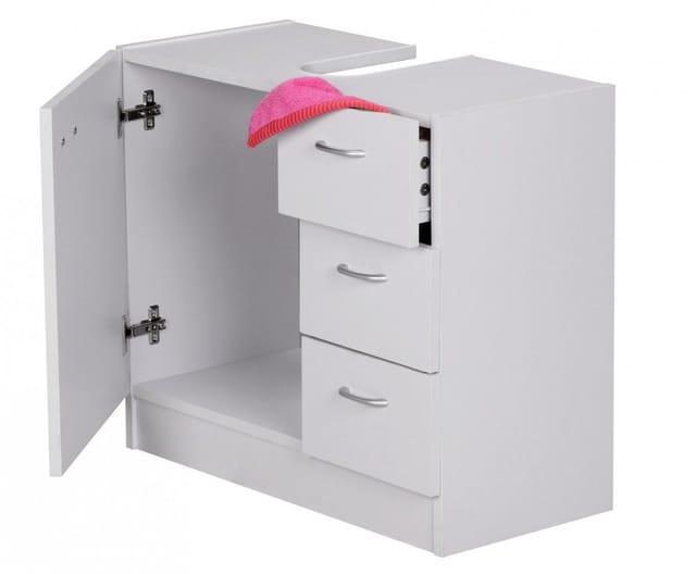 freiraum Waschbeckenunterschrank WL1.345 in Weiß, Holzwerkstoff - 63x54x30cm (BxHxT)