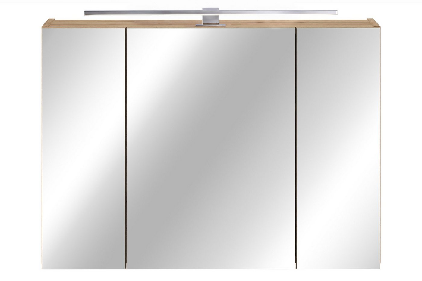 Lomadox Spiegelschrank NEWPORT-56-EVOKE 80 cm breit in Eiche, inkl. LED-Aufsatzleuchte Bild 3