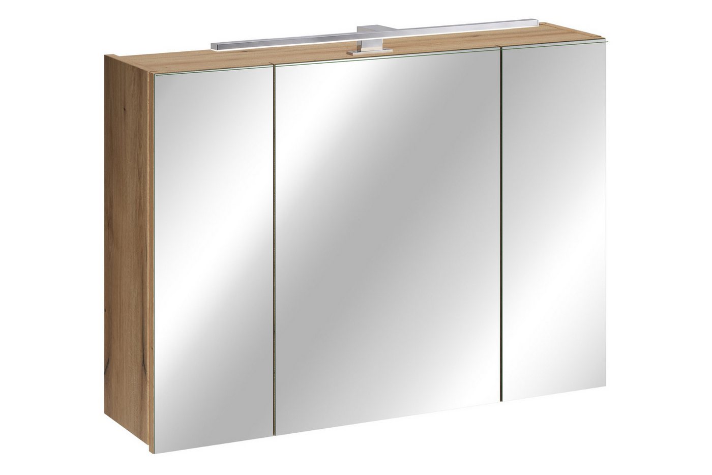 Lomadox Spiegelschrank NEWPORT-56-EVOKE 80 cm breit in Eiche, inkl. LED-Aufsatzleuchte Bild 4