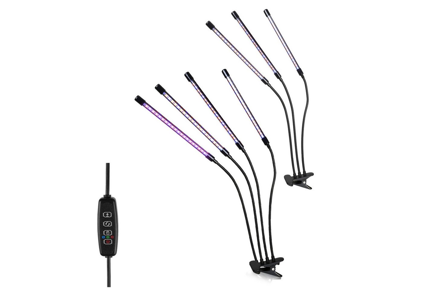 Clanmacy Pflanzenlampe 30W/40W LED Pflanzenlicht mit 3 Licht Modus, 10 Helligkeitsstufen
