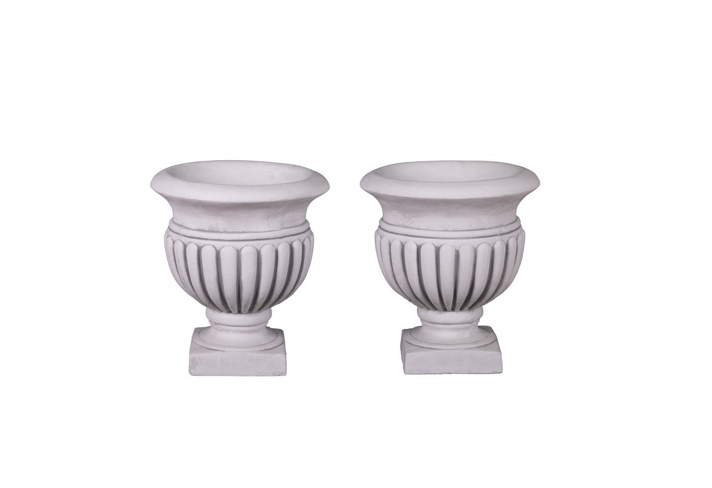 gartendekoparadies.de Pflanzkübel 2 Pflanzvasen Steinguss Set 39 cm je 27 kg (2er-Set), Frostsicher Bild 4