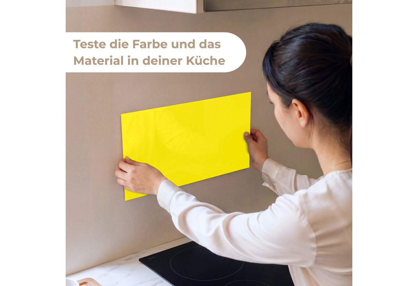 KitchenYeah Küchenrückwand Muster selbstklebend (keine Folie) Gelb - Zitrone - Neon - Farben, (1-tlg), Spritzschutz, Küche, Rückwand, Küchenwand, Küchenfront, 30x20 cm Bild 2