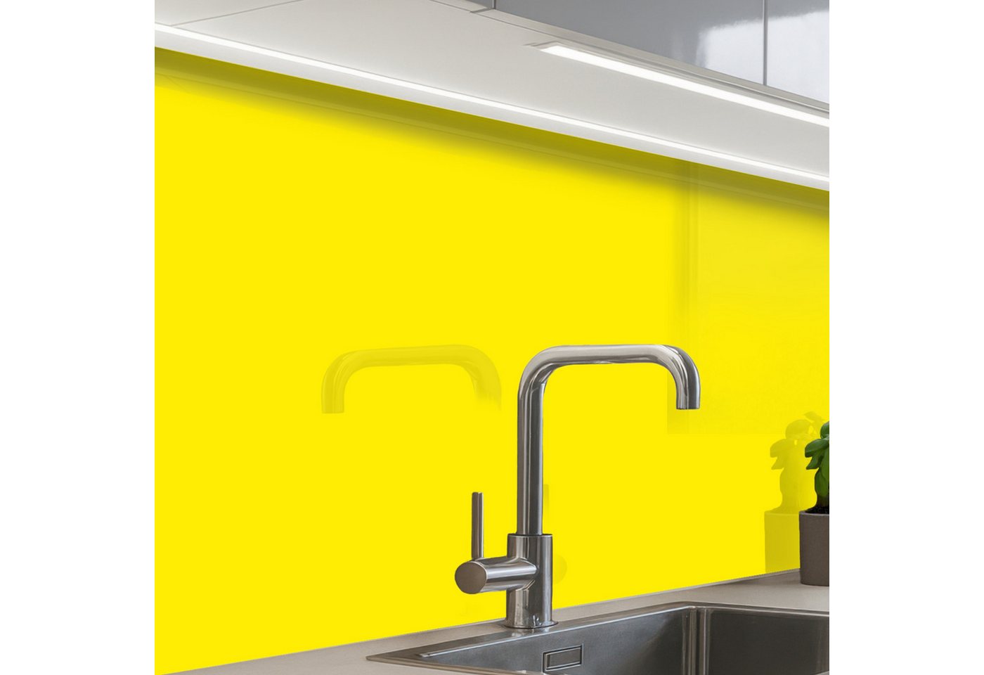 KitchenYeah Küchenrückwand Muster selbstklebend (keine Folie) Gelb - Zitrone - Neon - Farben, (1-tlg), Spritzschutz, Küche, Rückwand, Küchenwand, Küchenfront, 30x20 cm Bild 3