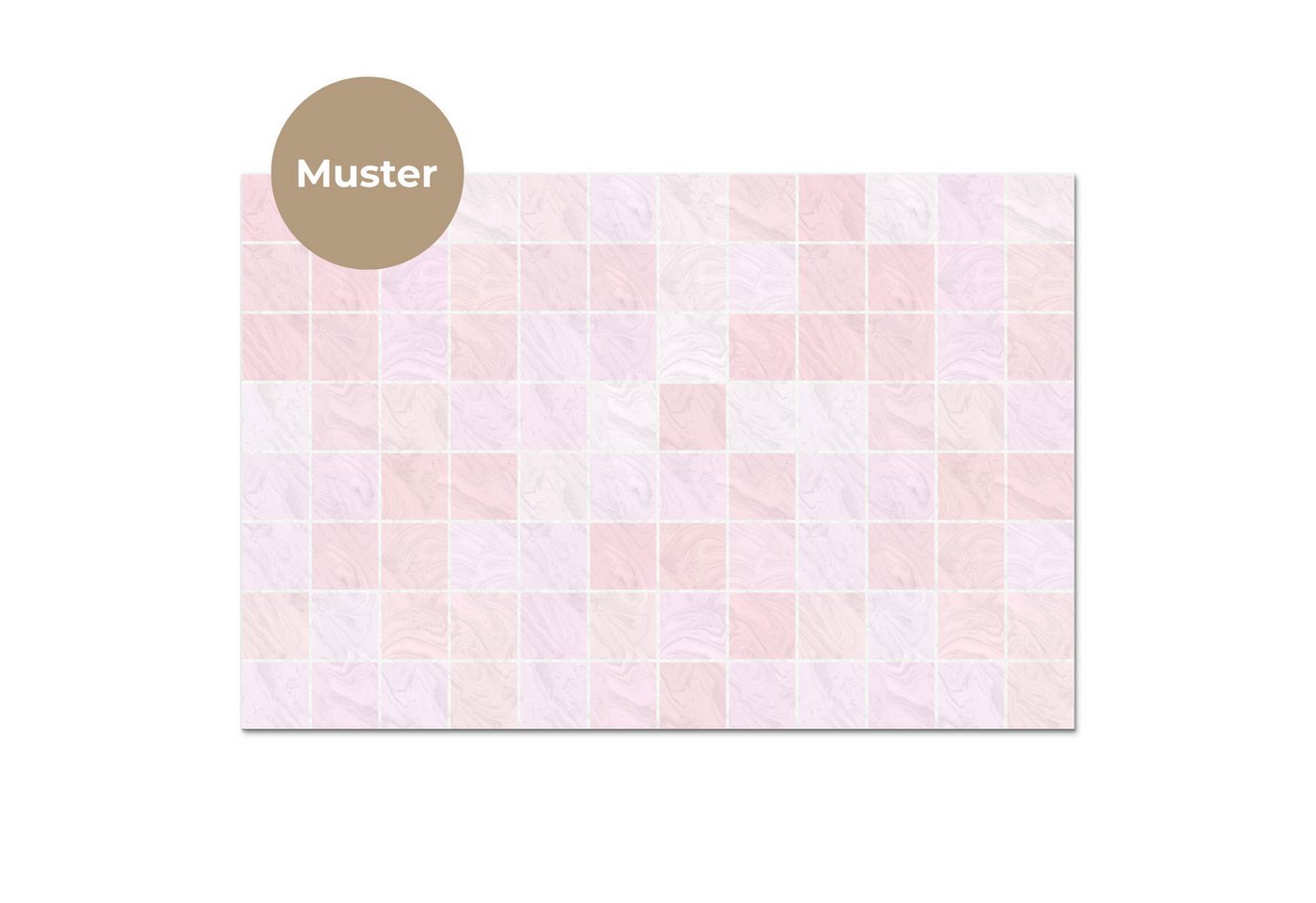 KitchenYeah Küchenrückwand Muster selbstklebend (keine Folie) Marmor - Muster - Mosaik - Rosa, (1-tlg), Spritzschutz, Küche, Rückwand, Küchenwand, Küchenfront, 30x20 cm Bild 3