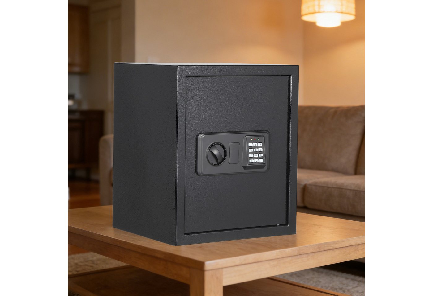 GarveeMore Wandtresor Digitaler Tresor 16L für Haus, Büro & Hotel, mit Alarm, LED‑Licht und feuerfester Dokumententasche,Hotelsafe